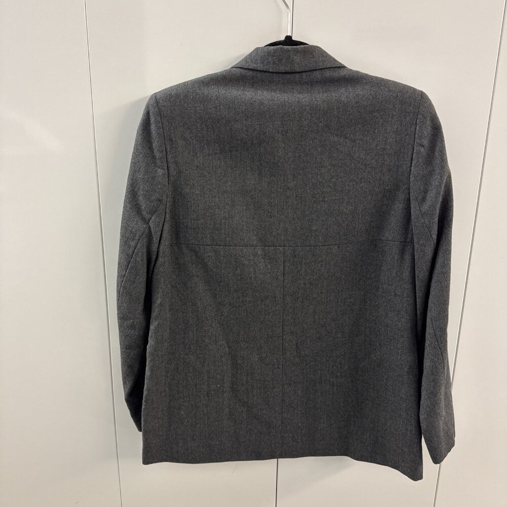 Vintage LL Bean Wool Blazer Jacket Womens Size 4 Grey Business Casual 3 Button - Picture 6 of 10